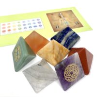 Chakra Engraved Pyramid Set