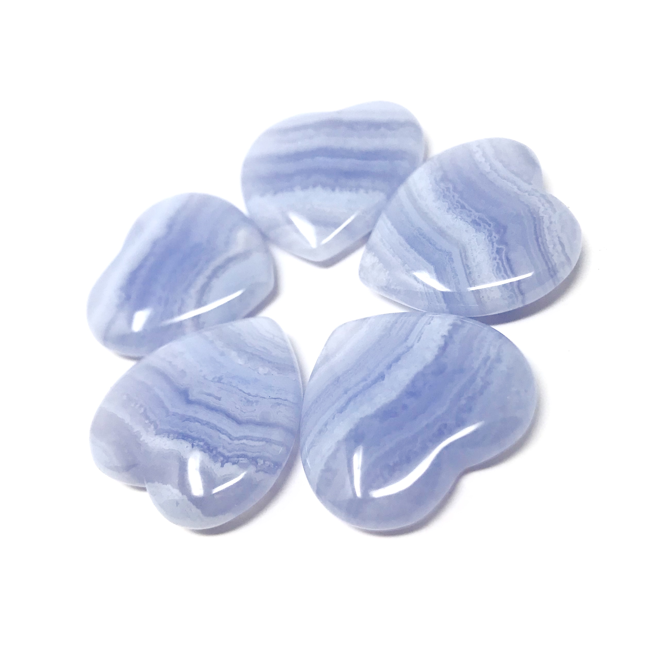 20mm Mini Blue Lace Agate Heart