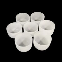 10" Frosted White Singing Bowl Set