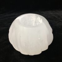 Selenite Tealight - Spiral Sphere