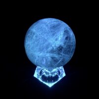 Glass Sphere Stand with Multicolored Light